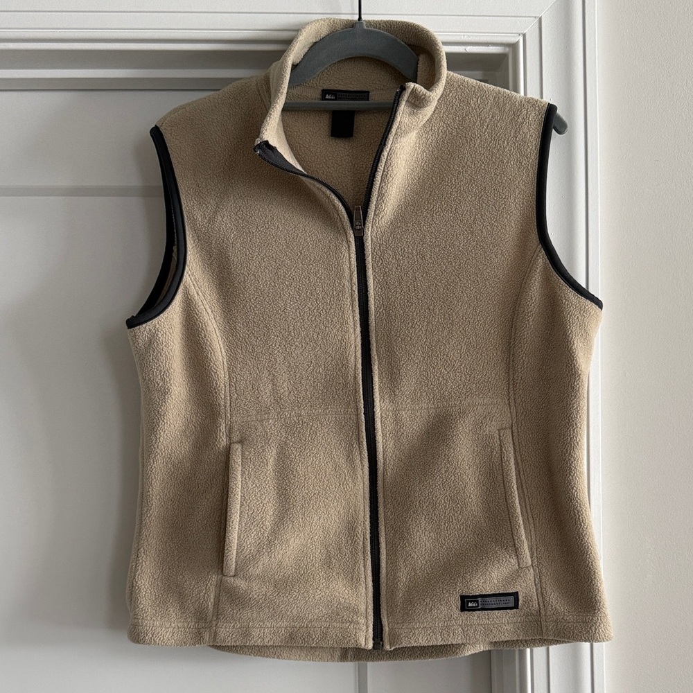 Women's Tan Fleece Zip Vest by REI